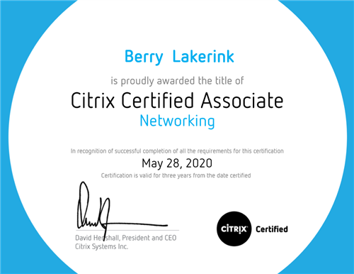 Citrix NetScaler Network Certified
